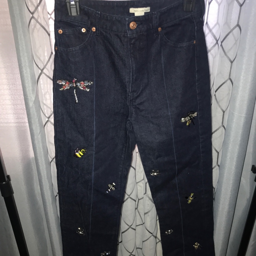 Bedazzled denim pants